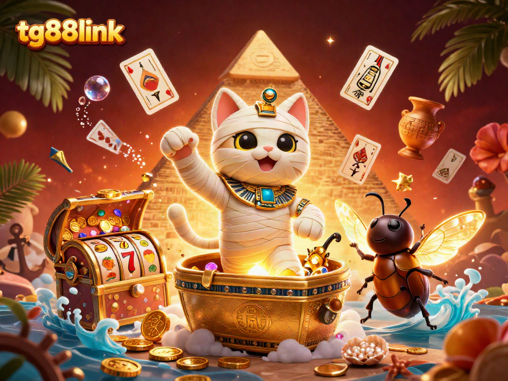 Engage with exciting gameplay at tg88link, featuring a pyramid casino with vibrant 3D illustrations.