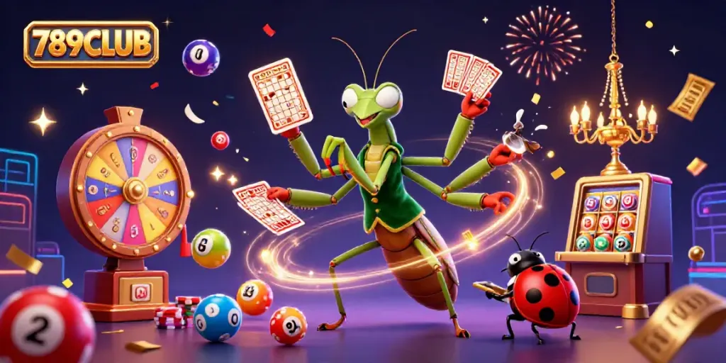 Engage with 789CLUB's enchanting gaming scene featuring vibrant characters and energetic elements.