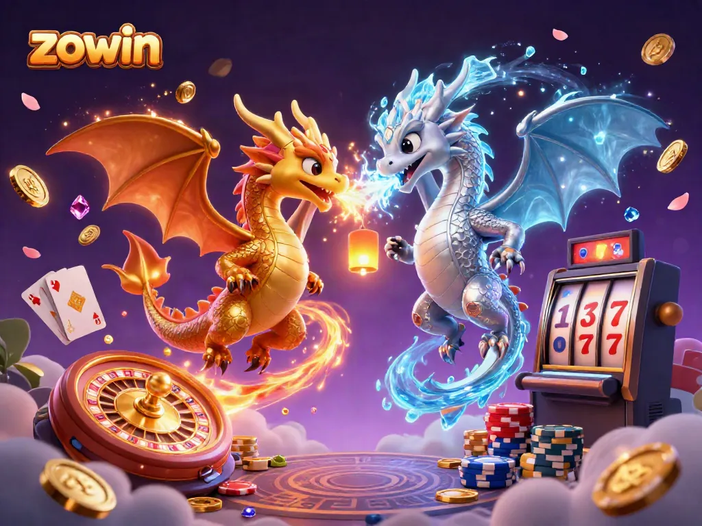 Experience the thrill of zowin casino with golden dragons and mesmerizing game elements.