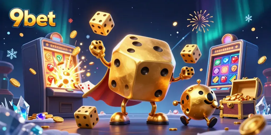 Experience 9bet’s exciting online casino with vibrant characters and dynamic gaming elements.
