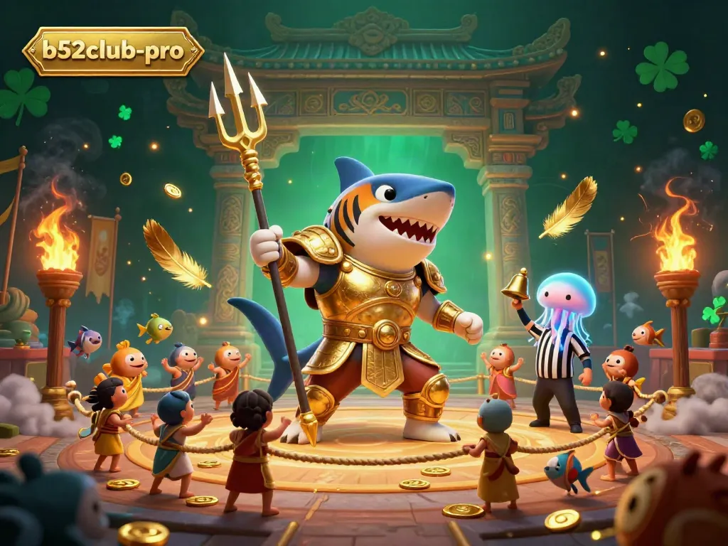 Engage with b52club-pro's thrilling gambling arena in an underwater colosseum.