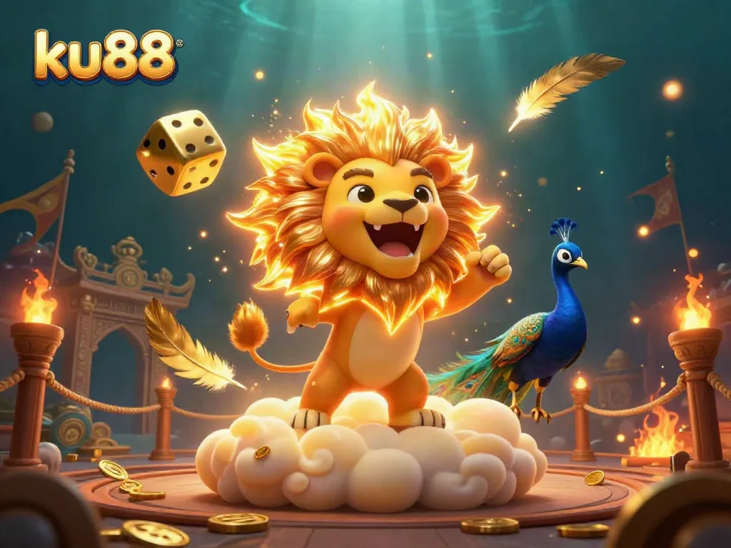 Engage with ku88's thrilling online gambling experience enhanced by vibrant characters and immersive elements.