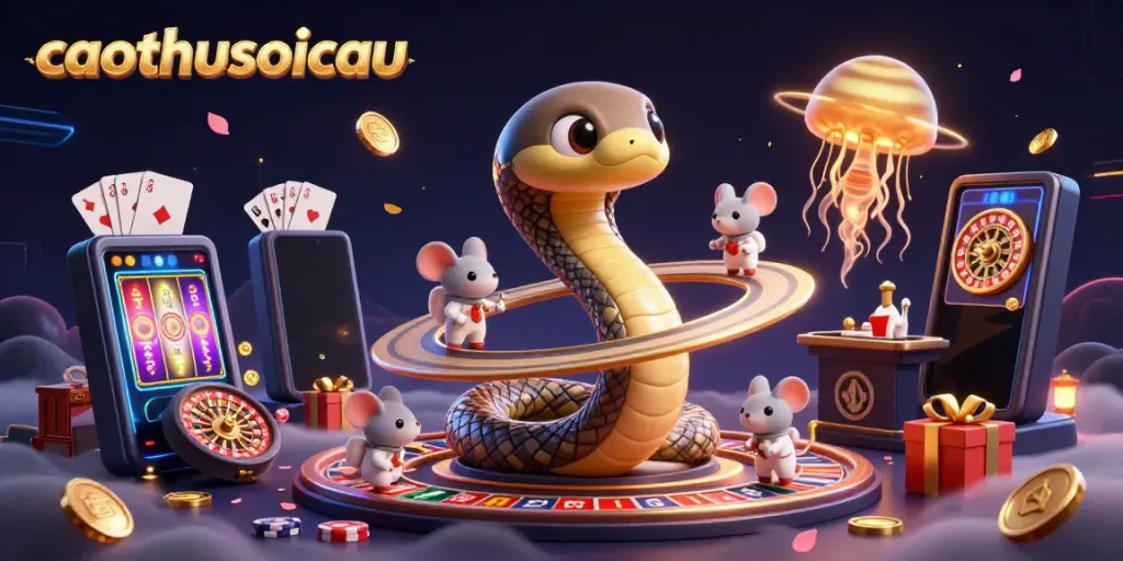 Watch astronaut mice bet on the caothusoicau roulette rings with vibrant cosmic elements.