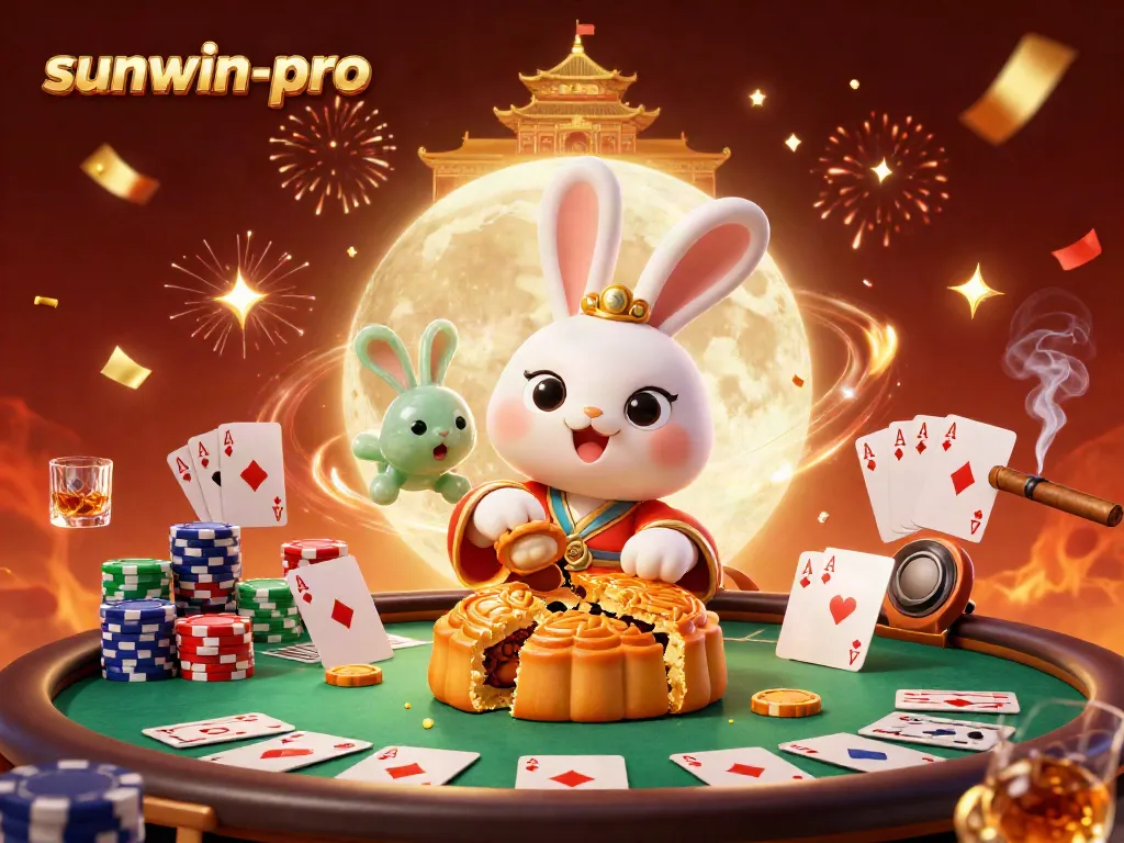 Engage with the sunwin-pro casino experience featuring mythical characters and poker chips on the moon.