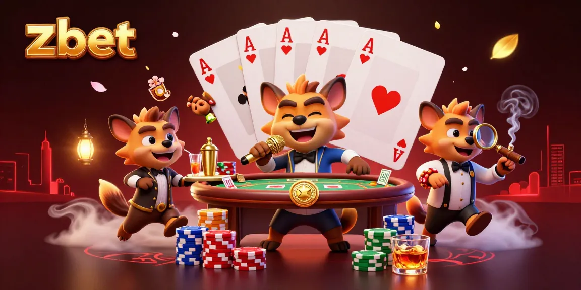 zbet hyenas in a dynamic casino scene, mixing drinks and jokes at a comedy club