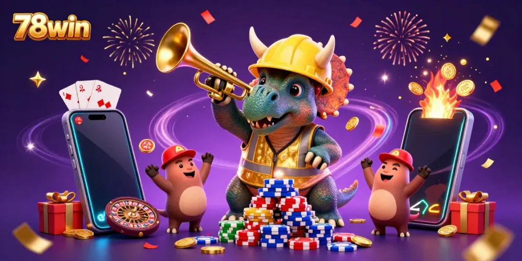 Experience the excitement of 78win online casino with a dynamic celebration of gaming and winning!