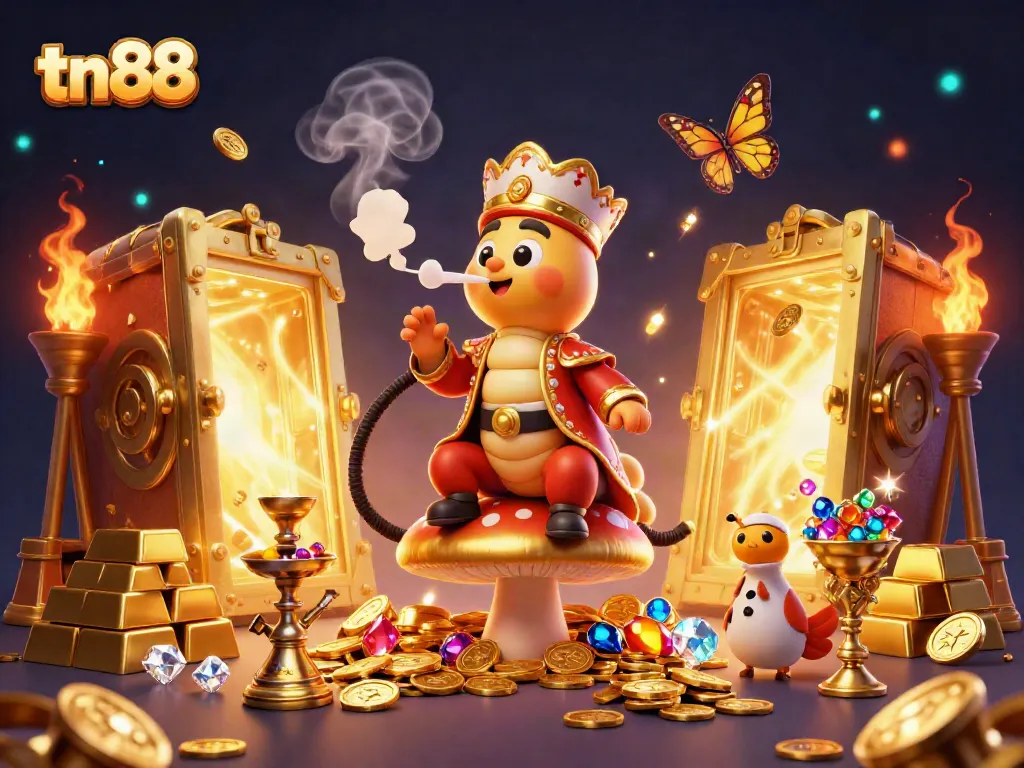 Play engaging casino games at tn88 with exciting visuals and immersive design, highlighting unique symbols and vibrant treasure elements.