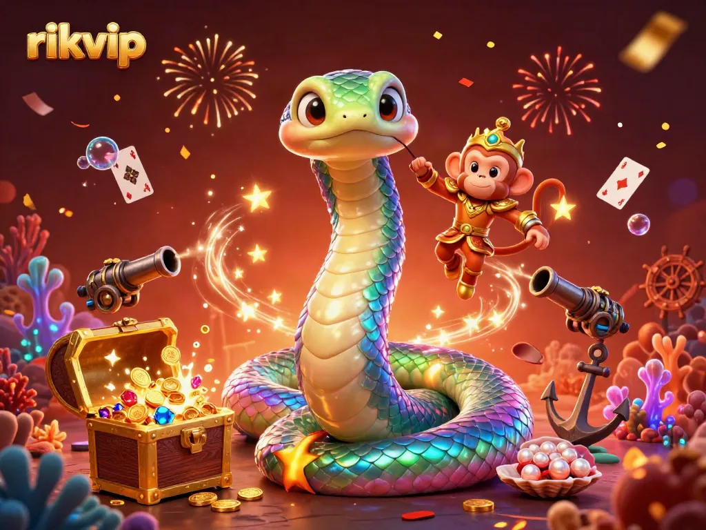 Experience vibrant gaming action with rikvip's enchanting casino world.