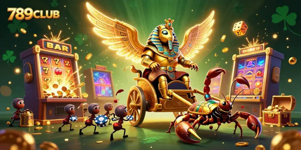 Experience thrilling gameplay at 789CLUB with an exciting colorfully animated casino scene.