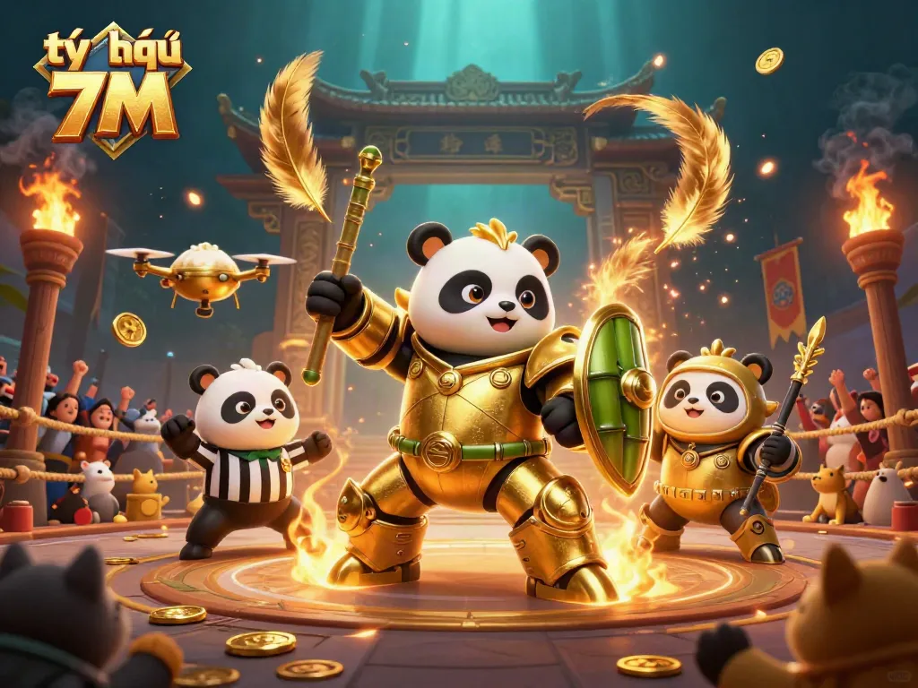 Experience thrilling tỷ lệ 7M action in a vibrant 3D gambling-themed arena with dynamic elements.